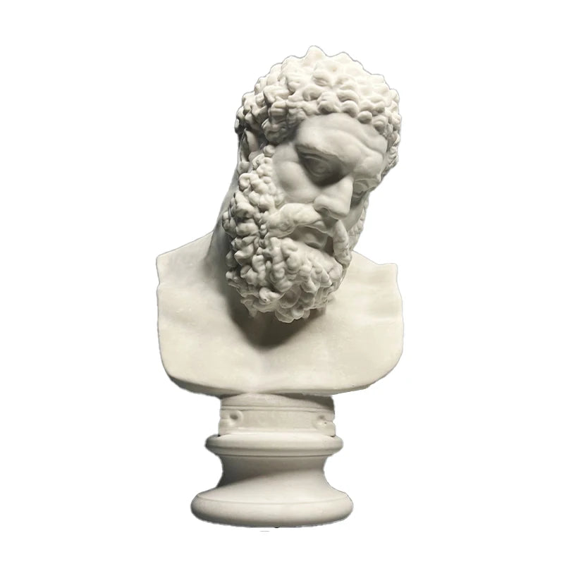 Bust of Hercules (Farnese Hercules) – White Plaster Replica