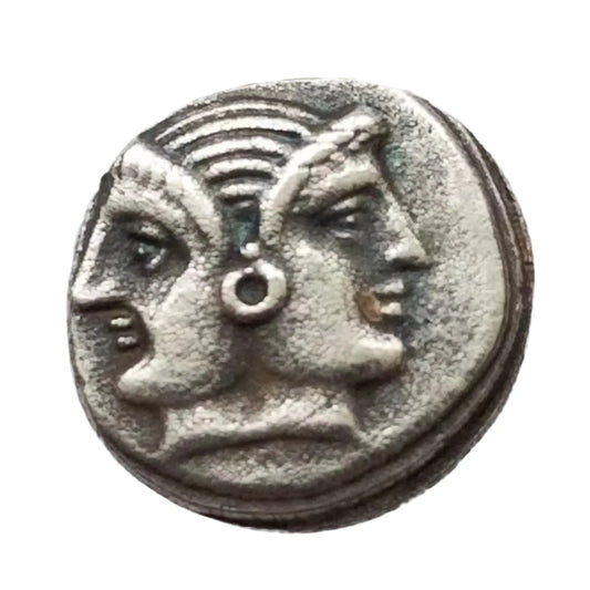 Lampsakos (Mysia) – Silver Tetrobol (Janiform Heads / Athena), 4th–3rd Century BC