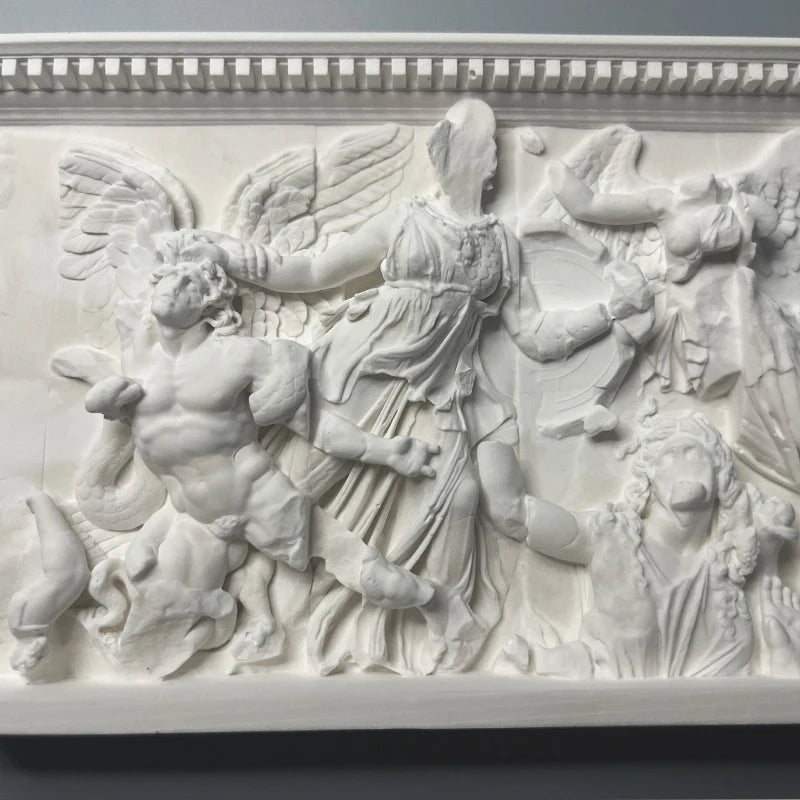 Pergamon Altar Relief Replica – Athena, Alkyoneus & Nike (c. 2nd Century BC)
