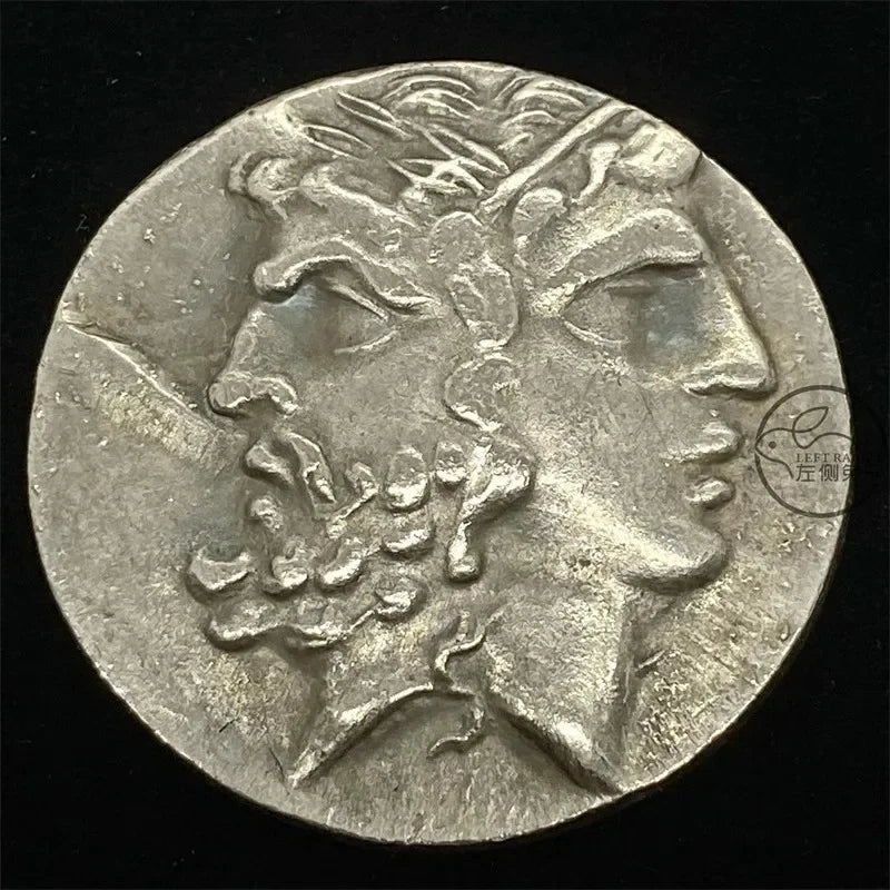 Tenedos Drachm Replica (c. 100–70 BC) – Janiform Heads & Double Axe