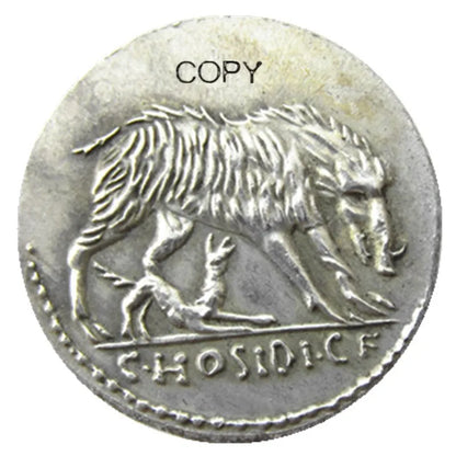 Roman Republic Denarius Replica – C. Hosidius Geta (c. 68 BC)