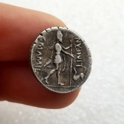Roman Republic Denarius – C. Mamilius Limetanus – Replica (82 BCE)